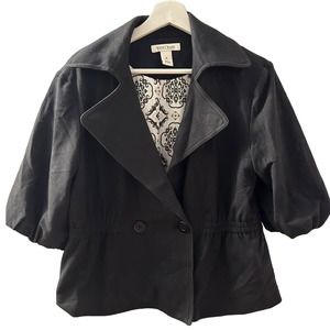 White House Black Market Women's Cropped Blazer With Built-In Blouse Size Medium